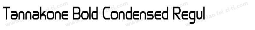 Tannakone Bold Condensed Regula字体转换